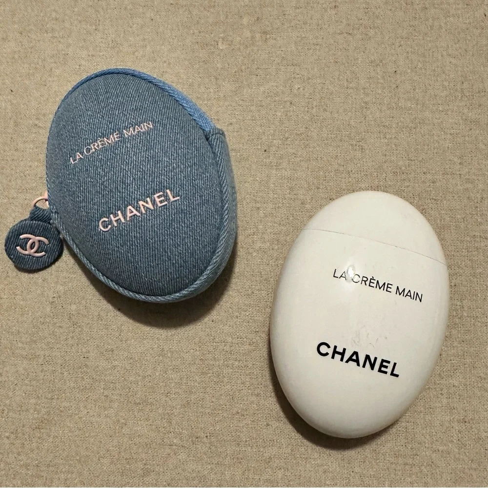 Chanel | Limited Edition | La Crème Main Hand Cream with Zippered Denim Pouch