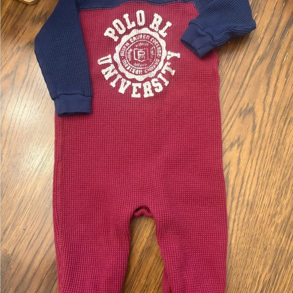 Polo by Ralph Lauren Kids One Piece - Navy and Red RL. 9 mos