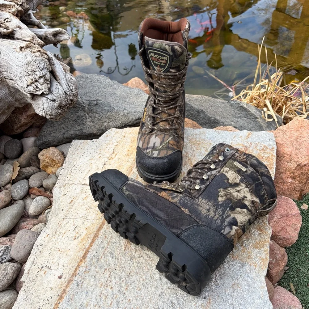 LaCrosse Brawny II 800G Thinsulate Hunting Boots‎ Men's 8 Mossy Oak Waterproof