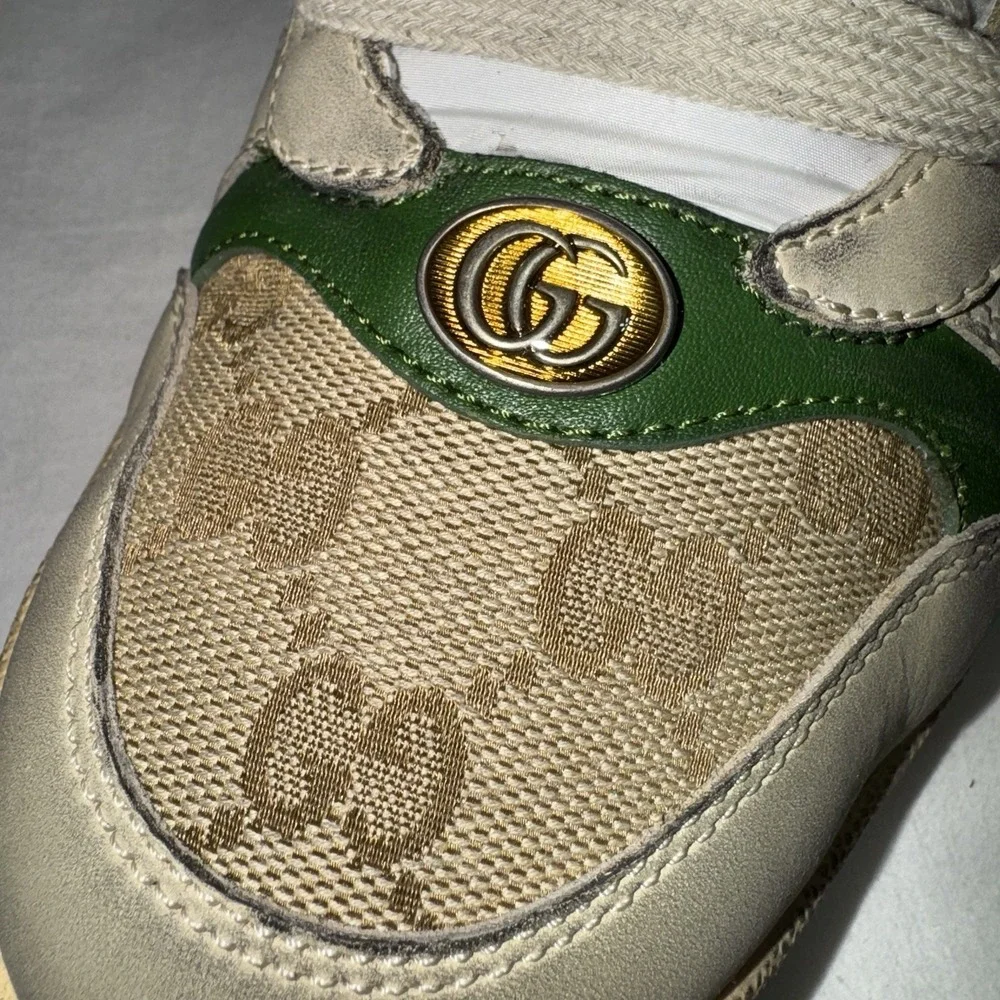 Gucci Screener High Top Sneakers GG Men's 7.5 (US 8.5) Original Box Monogram NWT