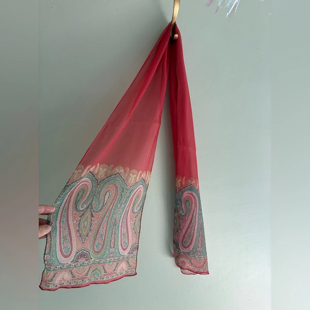 Echo Sheer Pink‎ Paisley Long Scarf