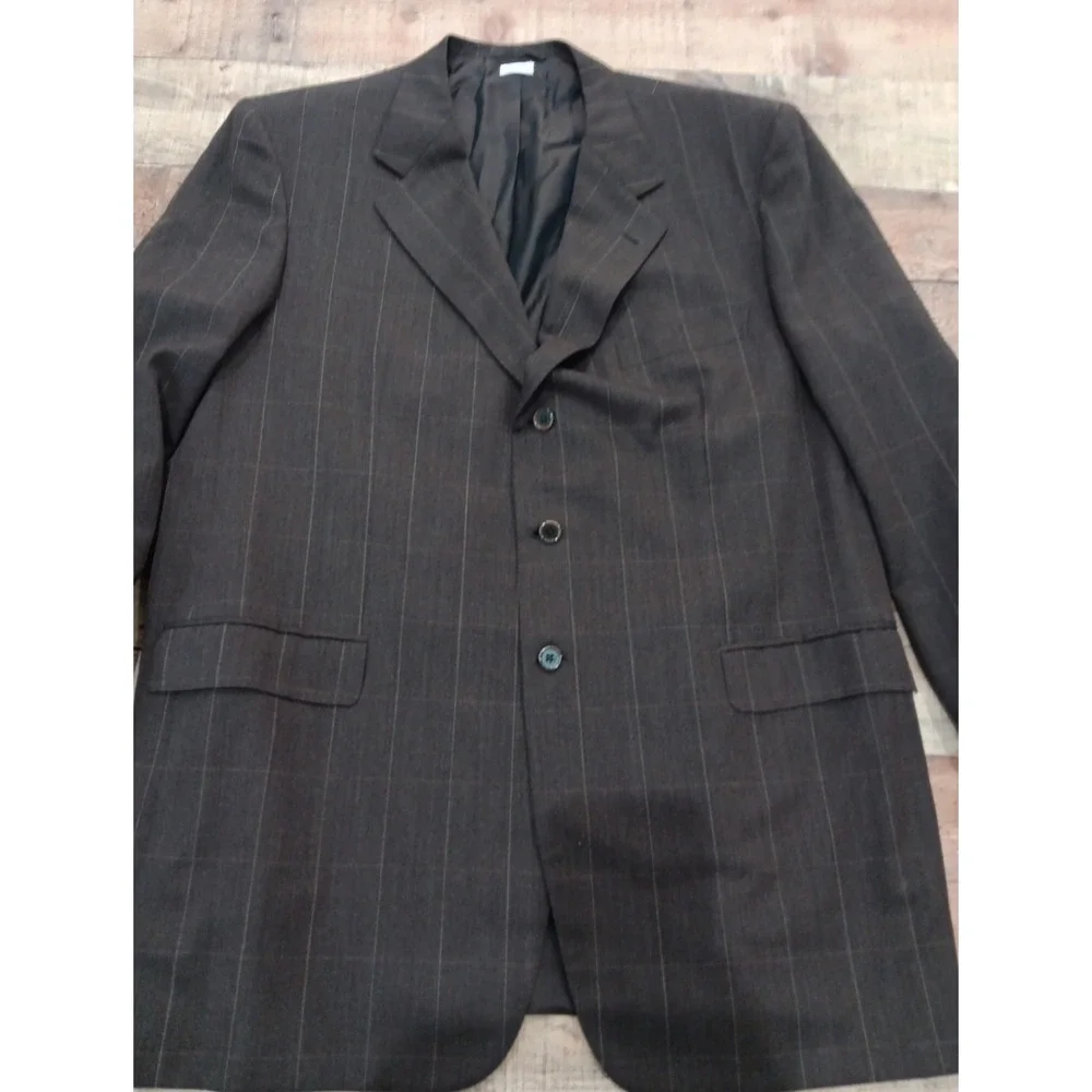 BRIONI Mens Italy Traiano Brown  Suit Jacket Blazer 100% Wool 50 L 2346‎