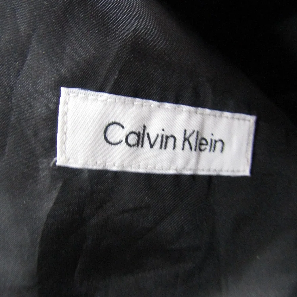 Suit Vest Calvin Klein Teens 38 Black Polyester Spandex 3 Piece Stretch Formal