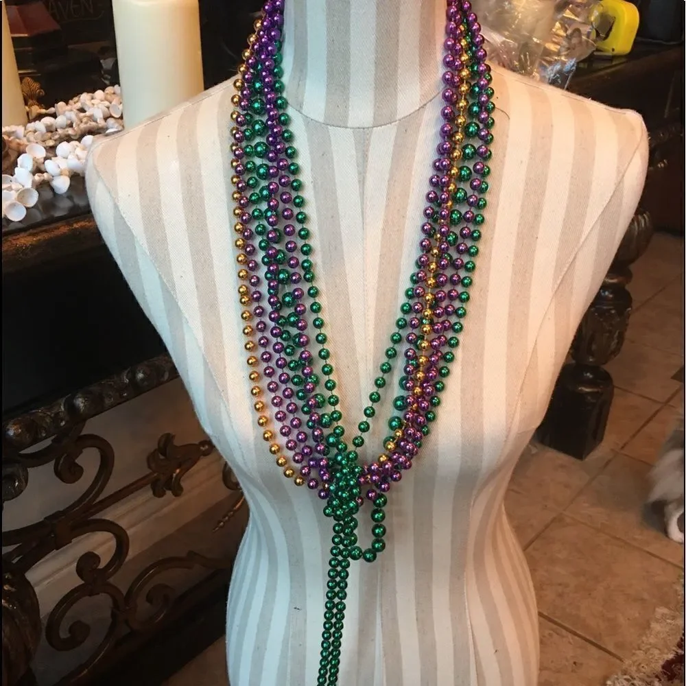 🎃 - 7 STRANDS of Mardi Gras Beads box19