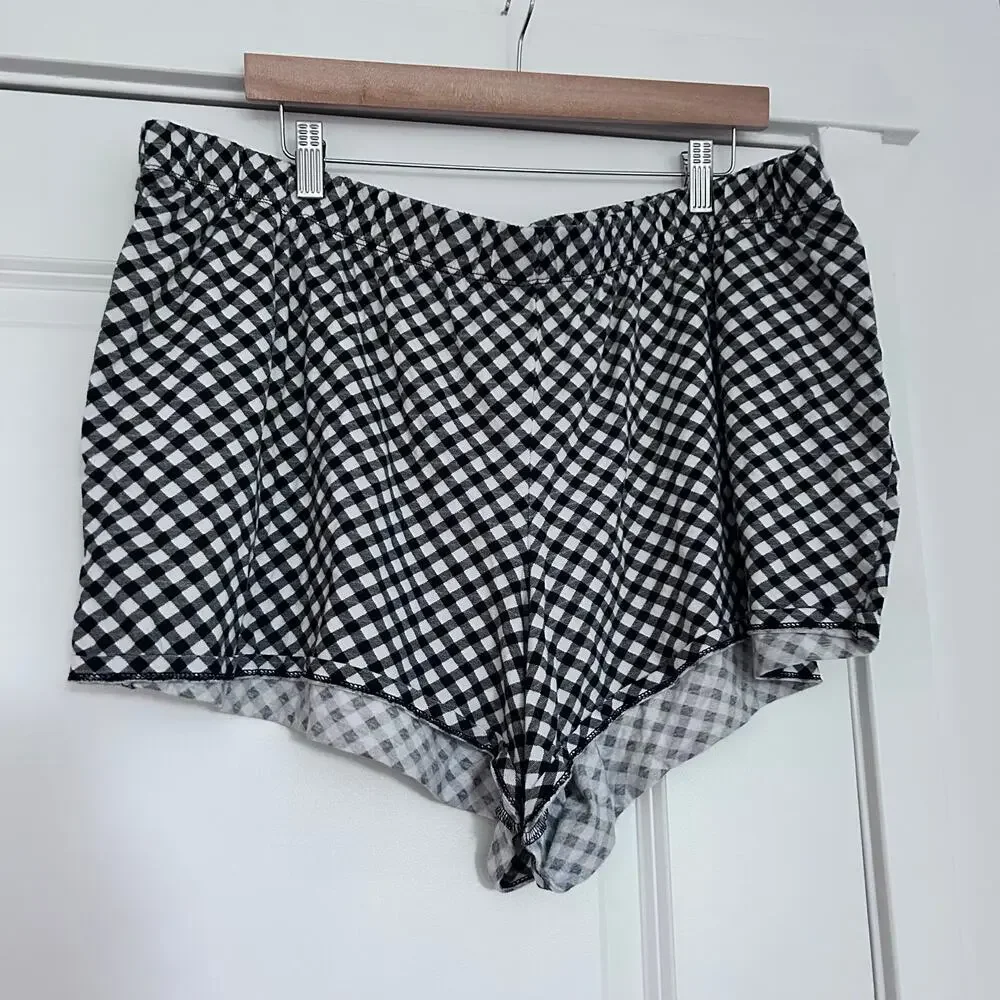 Cacique Preppy Old Money Gingham Sleep Shorts Fisherman Coastal Women's 22 24
