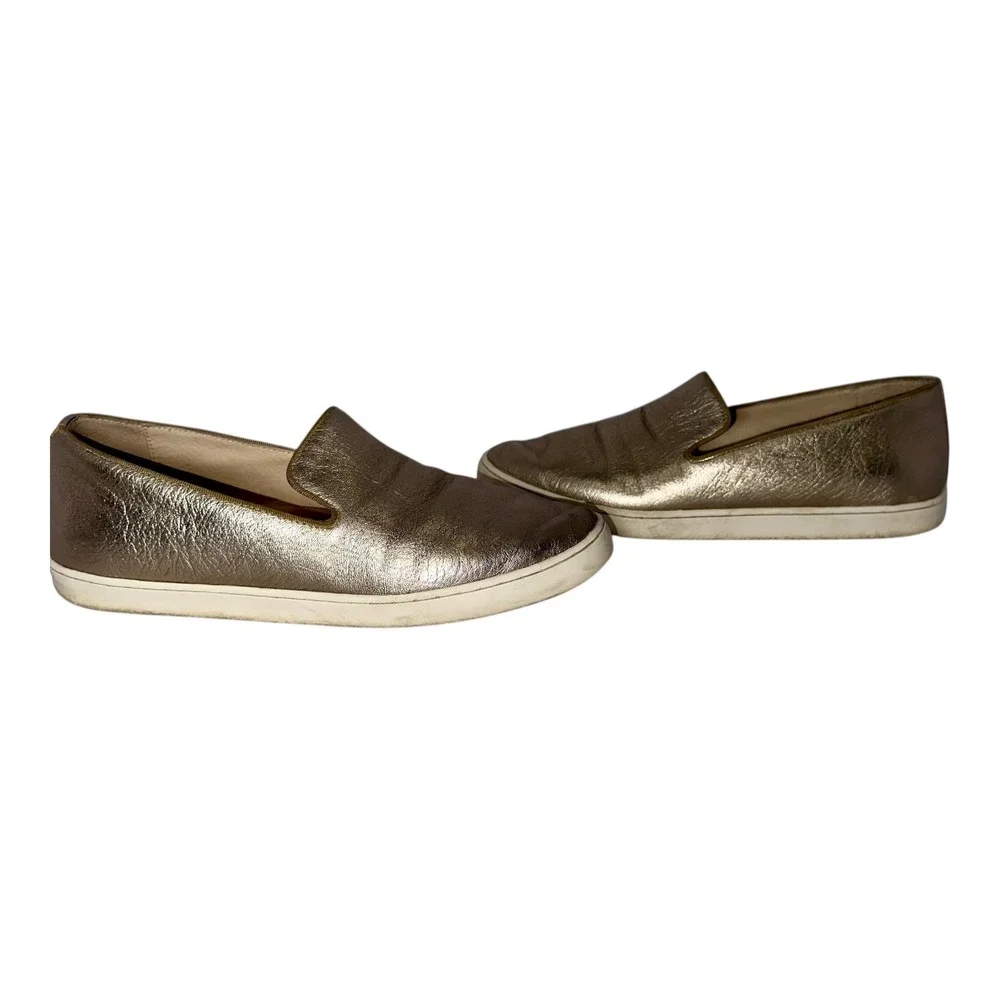 Birdies The Swift Metallic Gold Slip‎ On Sneakers Women's Size 8.5
