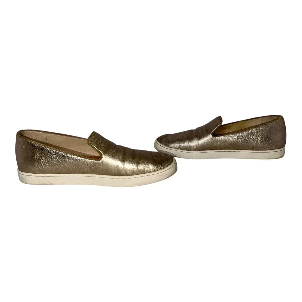 Birdies The Swift Metallic Gold Slip‎ On Sneakers Women's Size 8.5