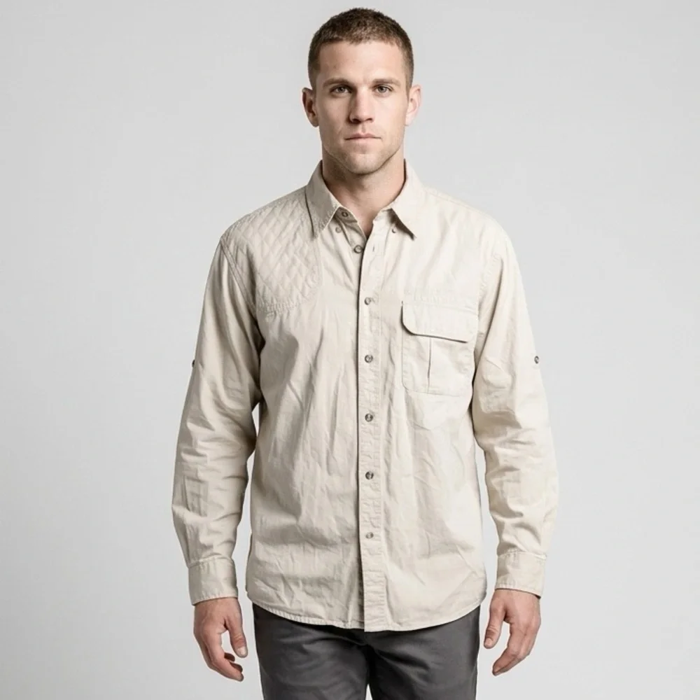 EUC Beretta Men’s Button Down Long Sleeve Vented Outdoor Sports Shirt - Size M