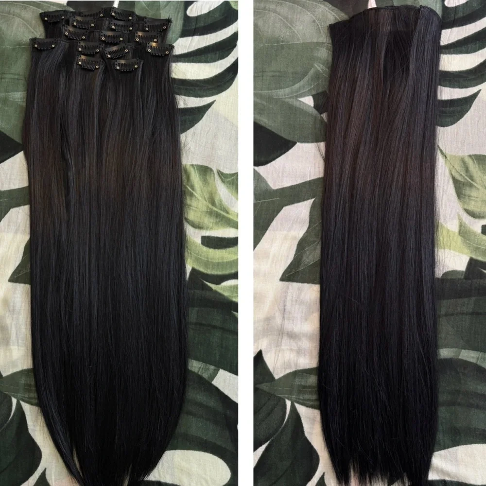 Black long hair Extensions Straight hair