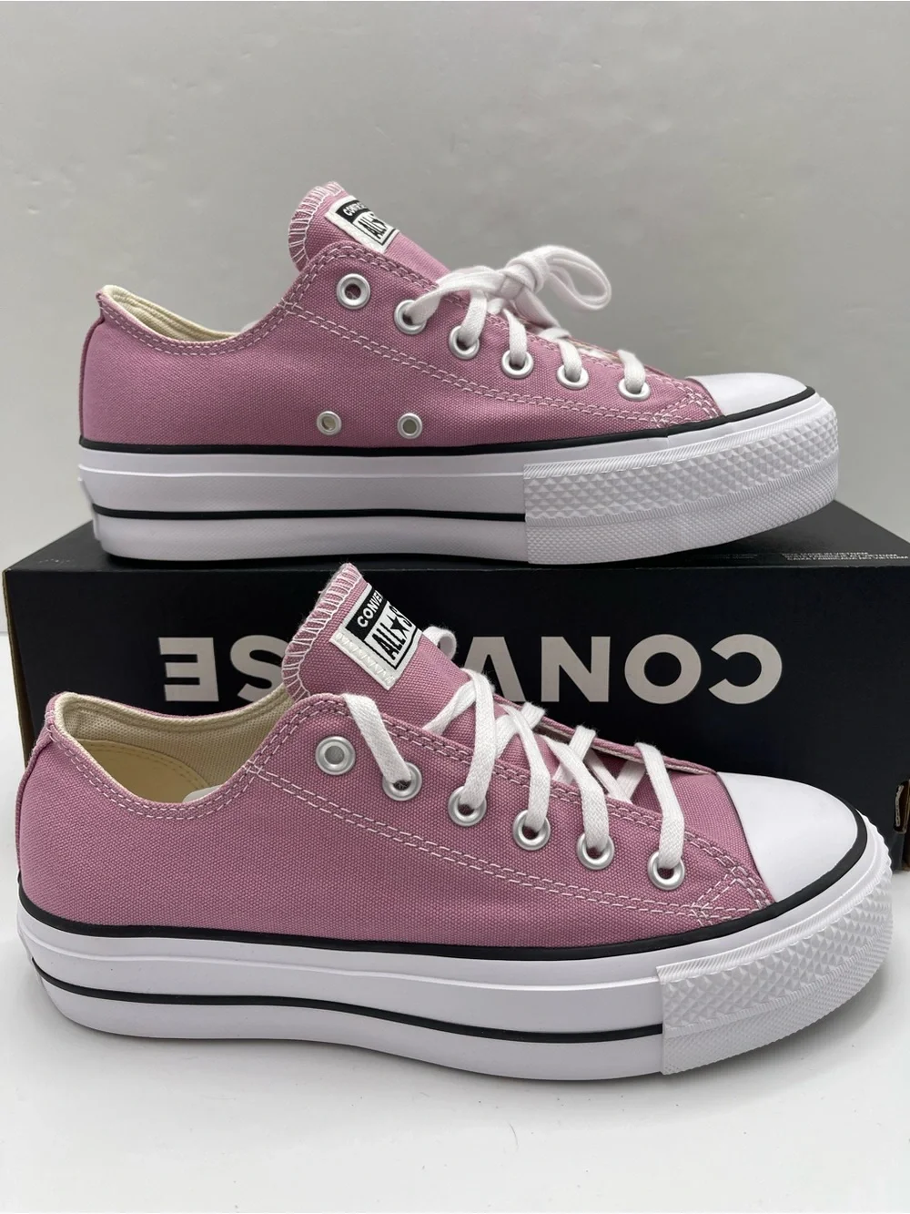 Converse A12960F CTAS LIFT OX CLIFFSIDE ROSE/WHITE/BLACK Platform Sneakers