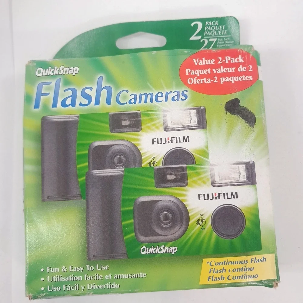 Fujifilm QuickSnap Flash Camera set 2 film cameras 27 exp each Exp 2021 READ