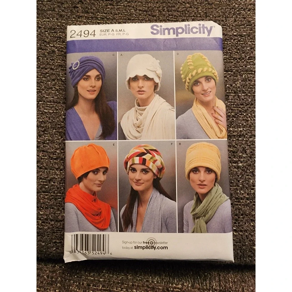 Simplicity Misses Fleece hats Pattern‎ #2494