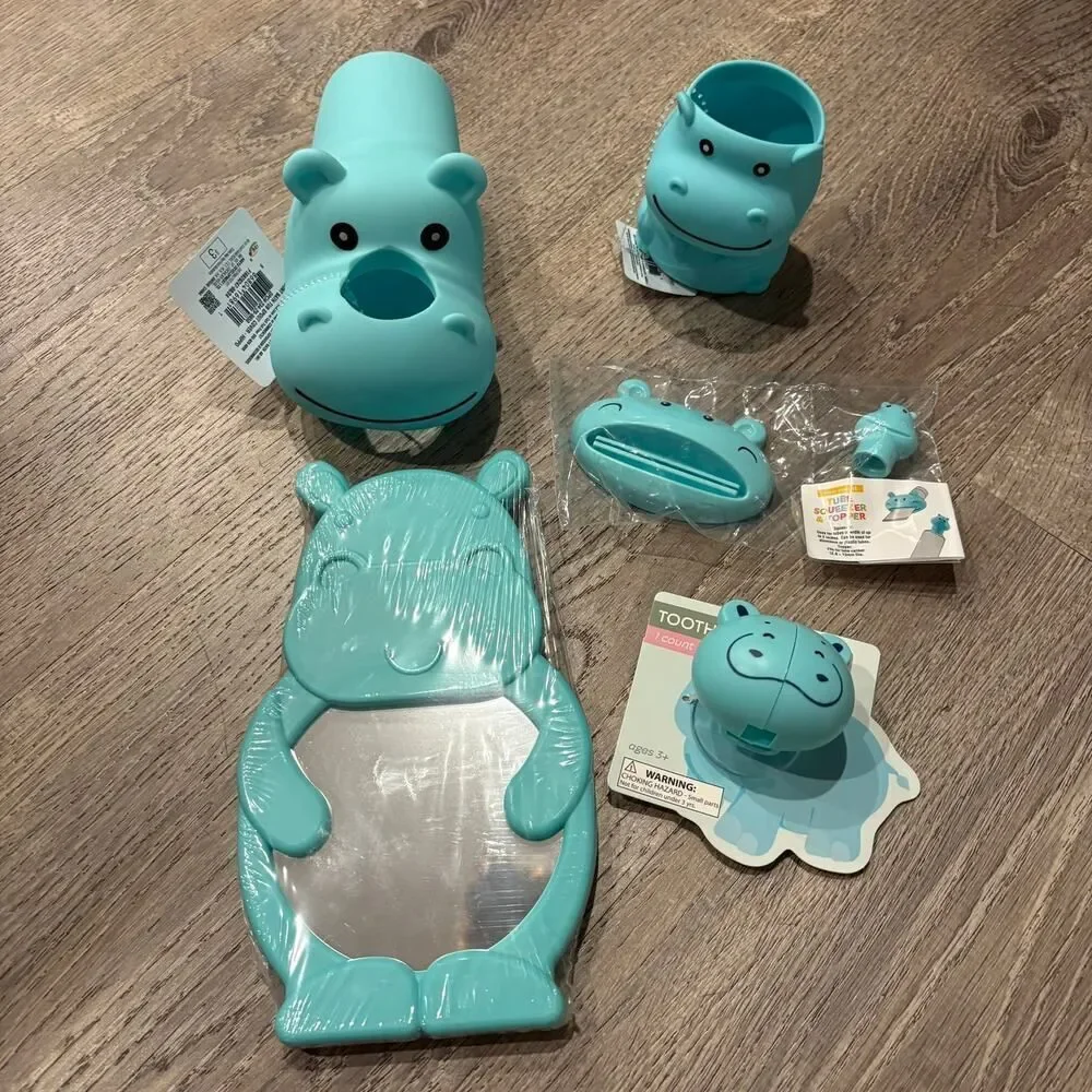 Kid's Hippo Bath Set 5 Pieces