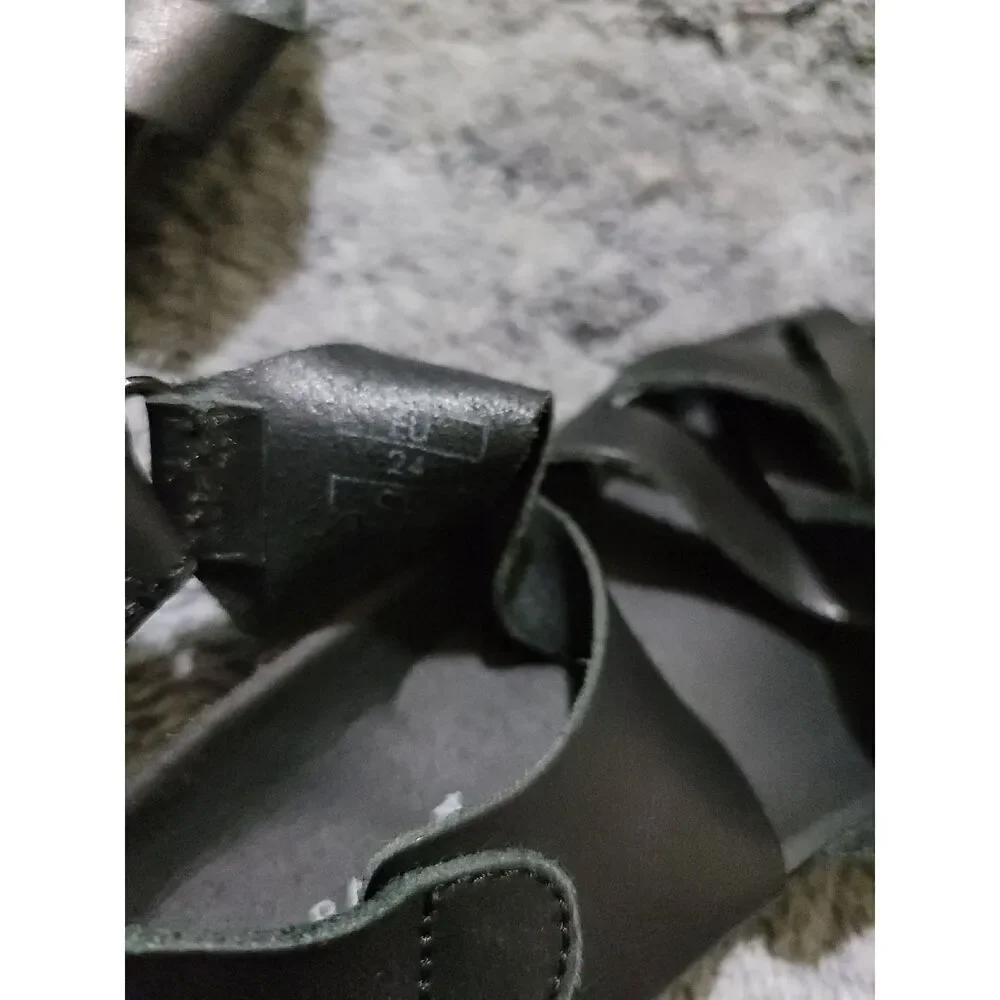 Zara black leather