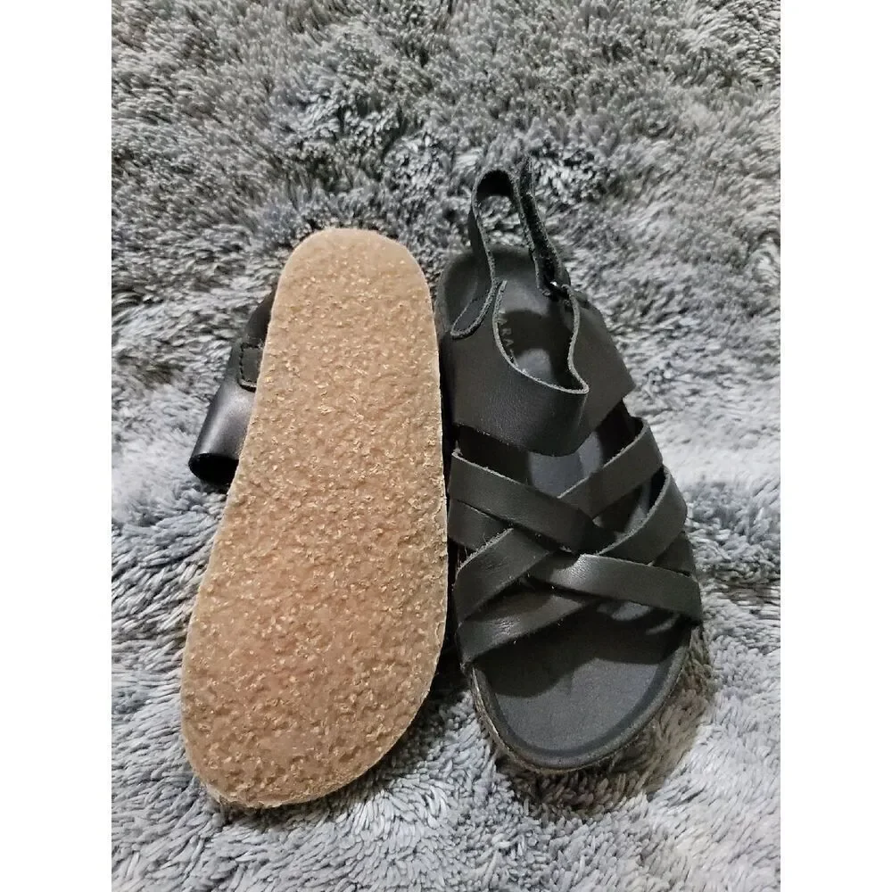 Zara black leather