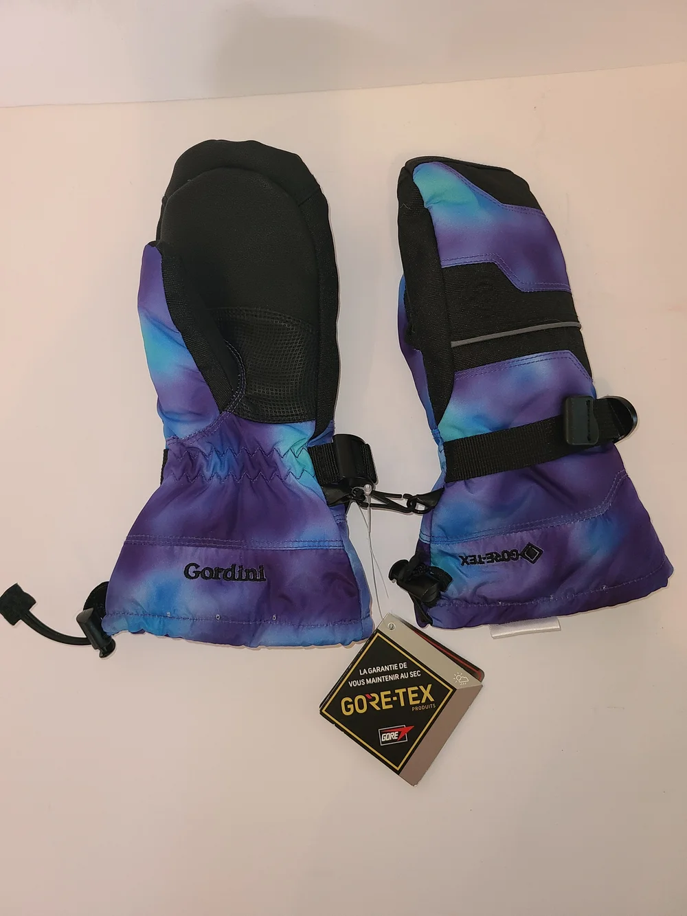 GORE-TEX Purple Blue Tie-Dye Ski Mittens