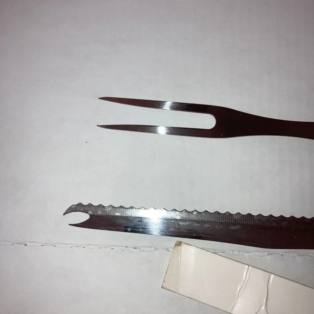 Ginsu Fork & Serrated Carving Knife Set Deluxe