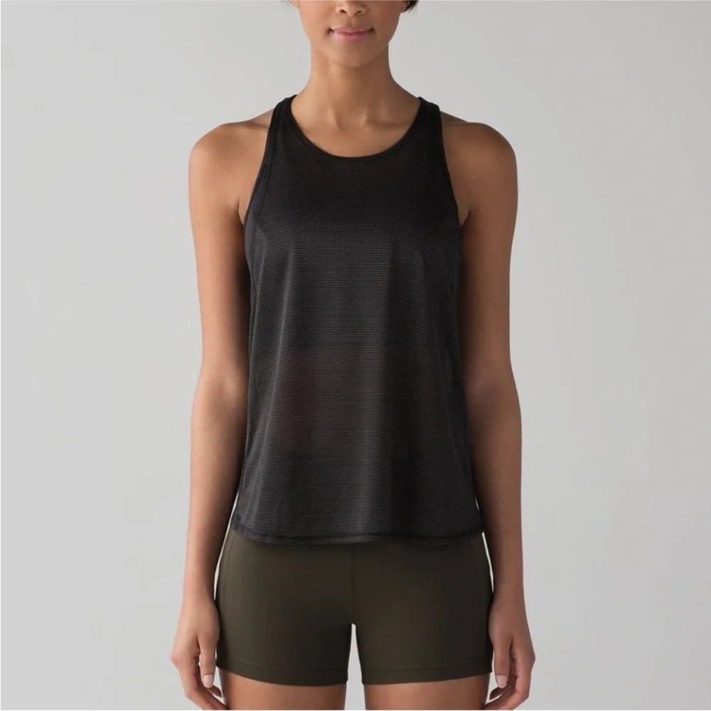 Lululemon Pushing Limits Tank Top In Black Size 6