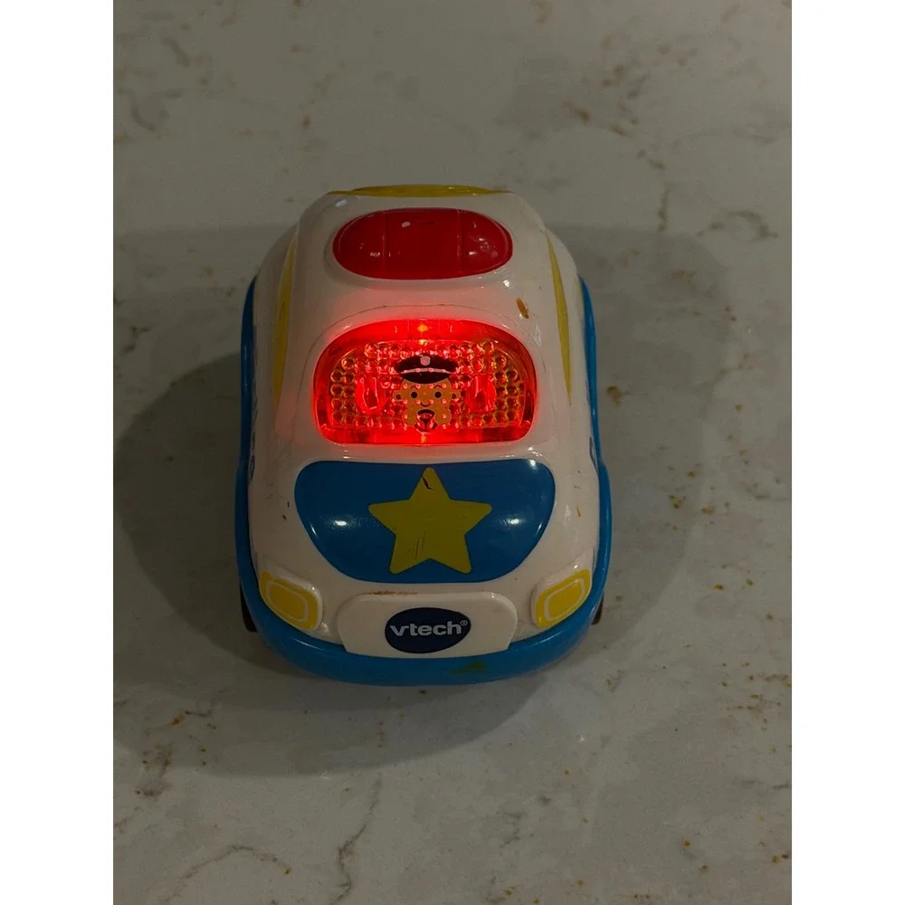 VTech Go Go Smart Wheels Police Car White Blue Light Up Sound Toddler Toy