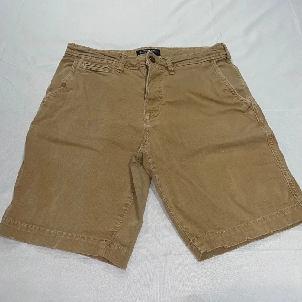 American Eagle Extreme Flex Classic Khaki Chino Shorts Mens 30 Tan Brown