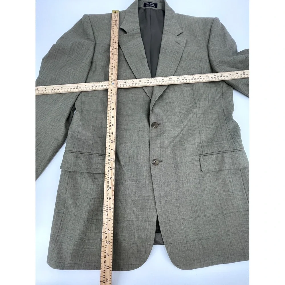 Stafford 2 Piece Suit Set Men 36L Brown Lined Wool 2-Button Notch Lapel Business