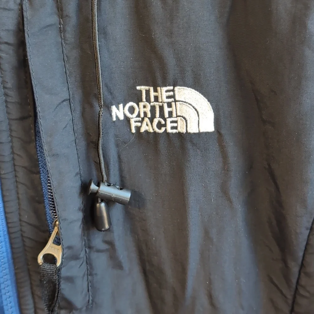 The North Face Blue Black Fleece Zip Jacket Size Medium FLAW