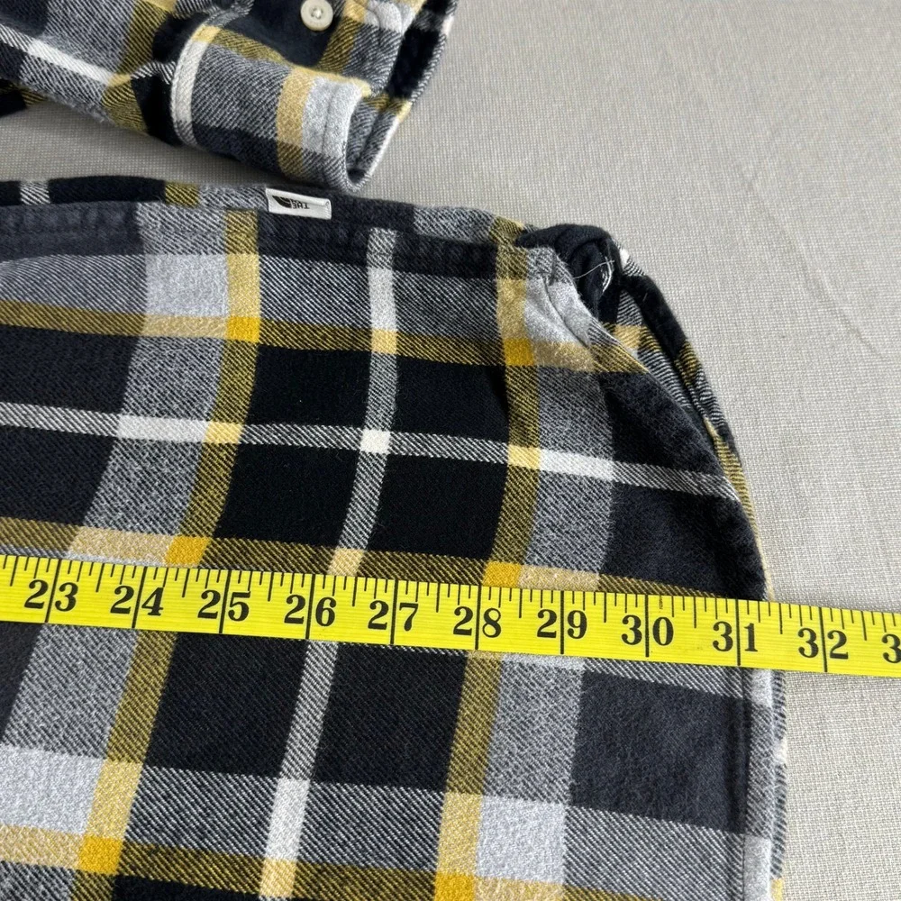 The North Face Flannel Shirt XXL Black/yellow Heavyweight‎