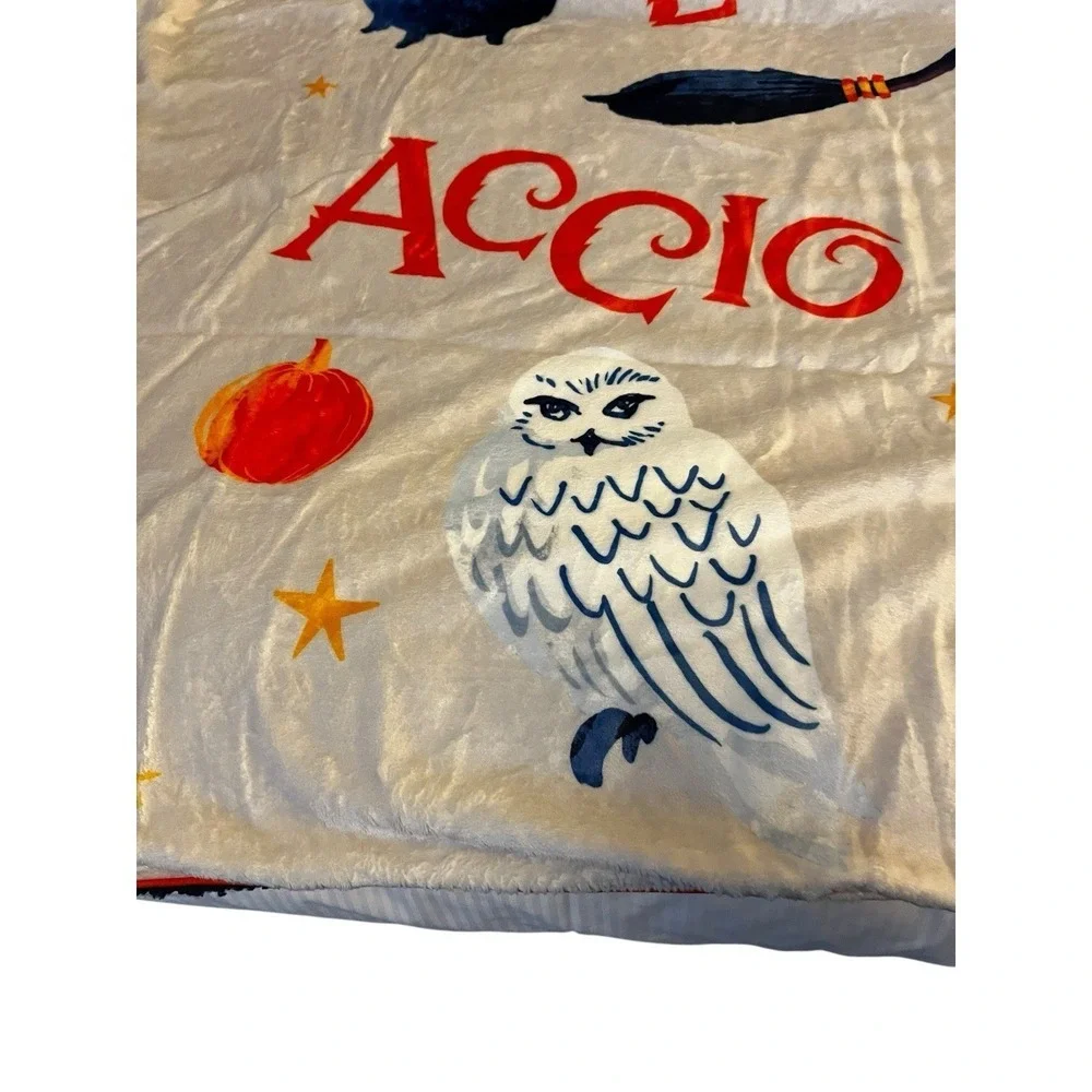 Harry Potter Chicago Lumos Nox Throw Blanket Hogwarts Plush Super Soft! Navy Owl