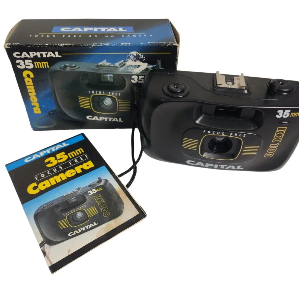 Capital‎ KX100 35mm Focus Free Camera Black Vintage Retro
