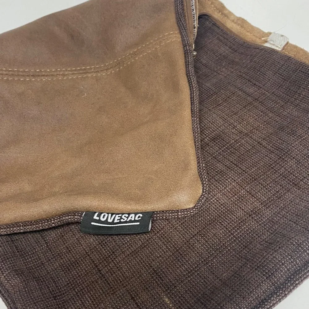 Lovesac brown pillow