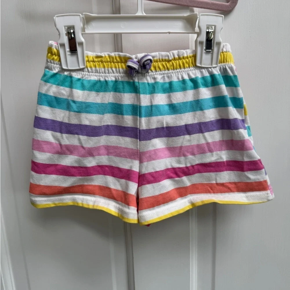 The Children's Place 18-24M Girls Rainbow Striped Soft Shorts