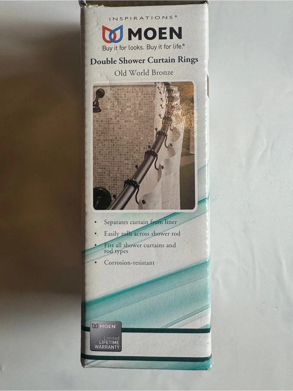 ✨ NEW Moen Double Shower Curtain Rings - Old World Bronze - Set of 12 ✨