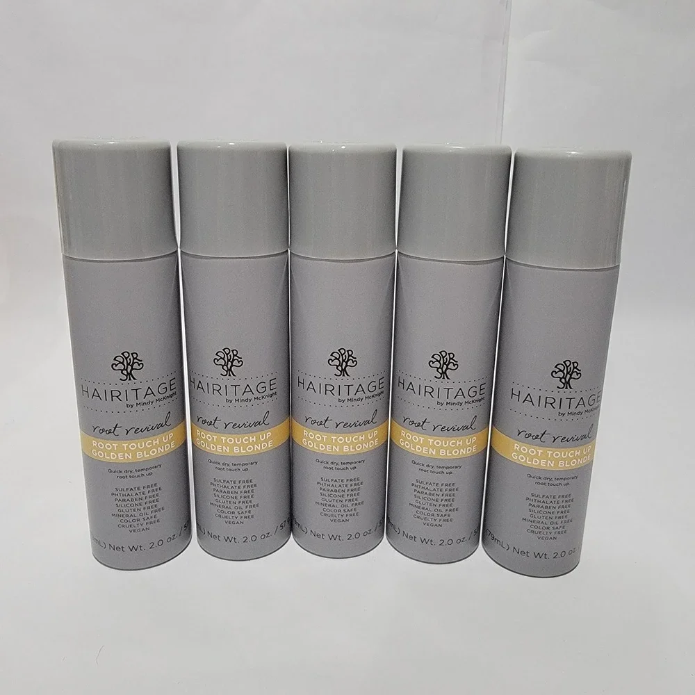 Hairitage Root Revival Root Touch Up Spray Golden Blonde 5-Pack Mindy McKnight