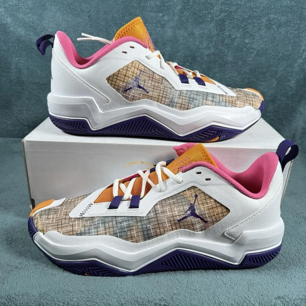 Jordan‎ One Take 4 White/Purple/Gold Basketball Shoes Mens Size 12.5 DO7193-100