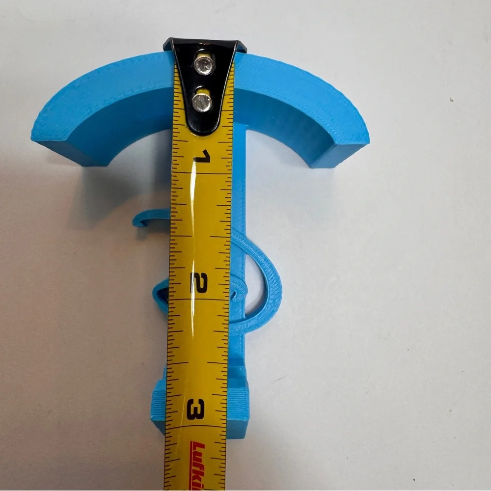NWT handmade 3D-printed light blue wall-mounted hook for Disney ears