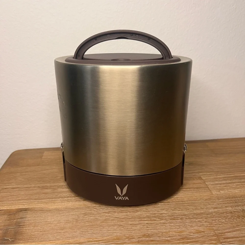 Vaya Insulated Copper-Finished Stainless Steel Lunch Box, 1000‎ ml, 3 Containers