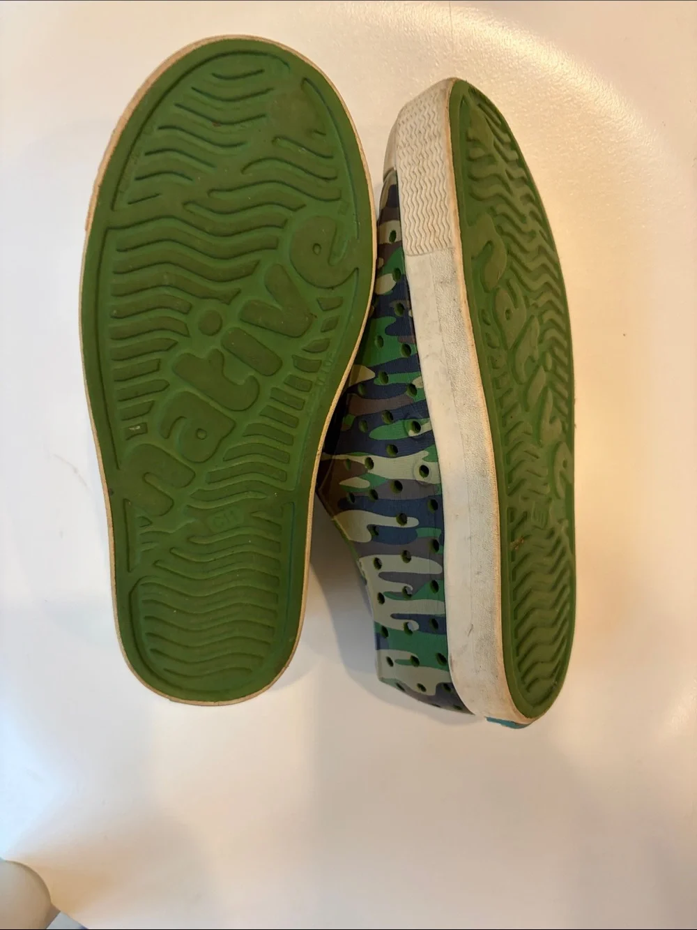 Green Camo Boys Natives Shoes
