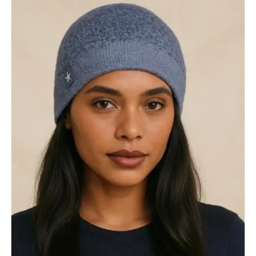 NWT Barefoot Dreams CozyChic Lite Confetti Beanie Deep Sea Blue Indigo OS Gift