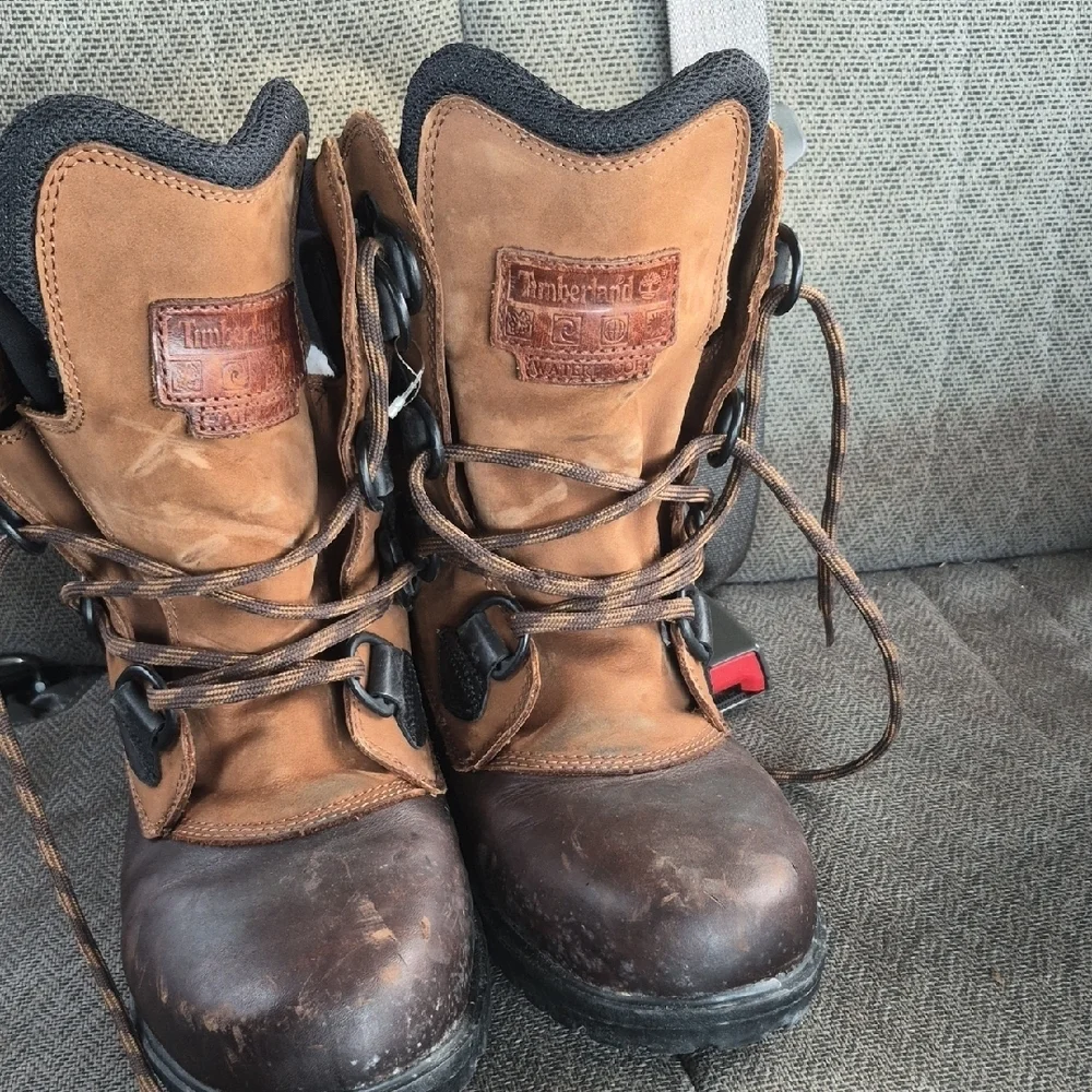 Timberland Two-Tone Brown and Black Boots