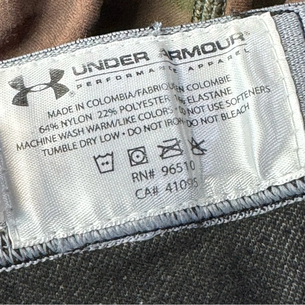 Under Armour Woodland Camo Base Layer with Orange Accent