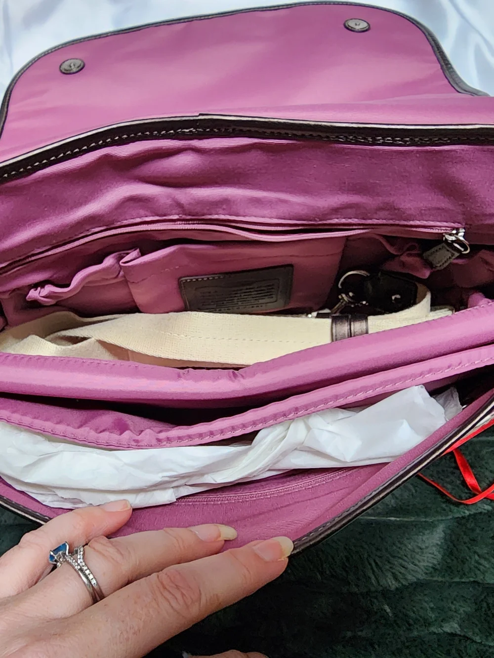 Coach Circular-Print Crossbody/Diaper Bag with Removable Strap