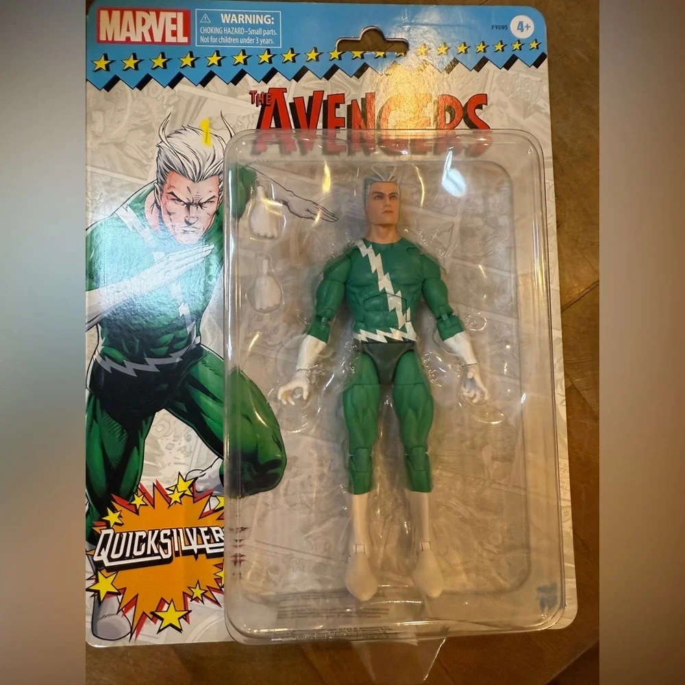 Marvel Ledgen’s Avenger’s Retro Quicksilver Jointed Action Figure Hasbro 6” NEW