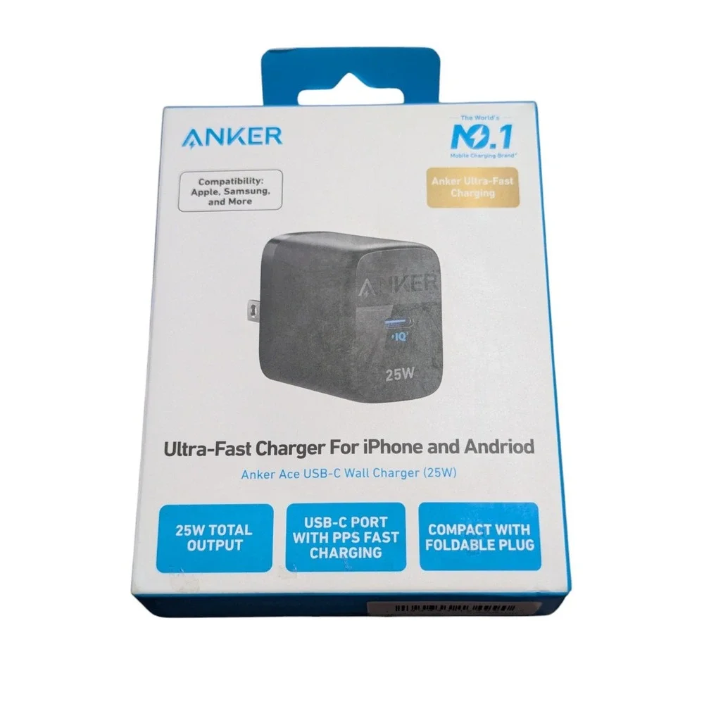 Pp6U Anker 312 Charger ( Ace 2, 25W ) Ultra Fast-USB-C Wall Charger - Black