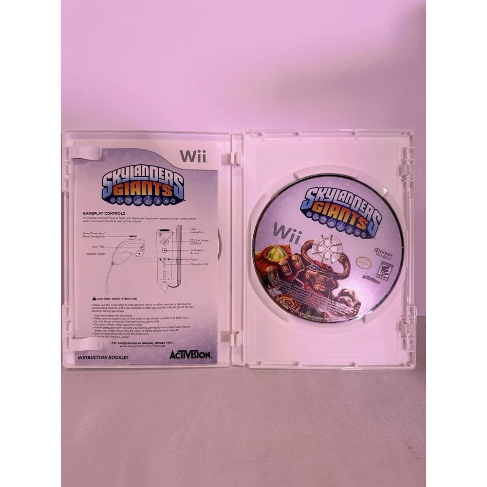 Nintendo Wii Skylanders Giants Disc + Case Cleaned & Tested