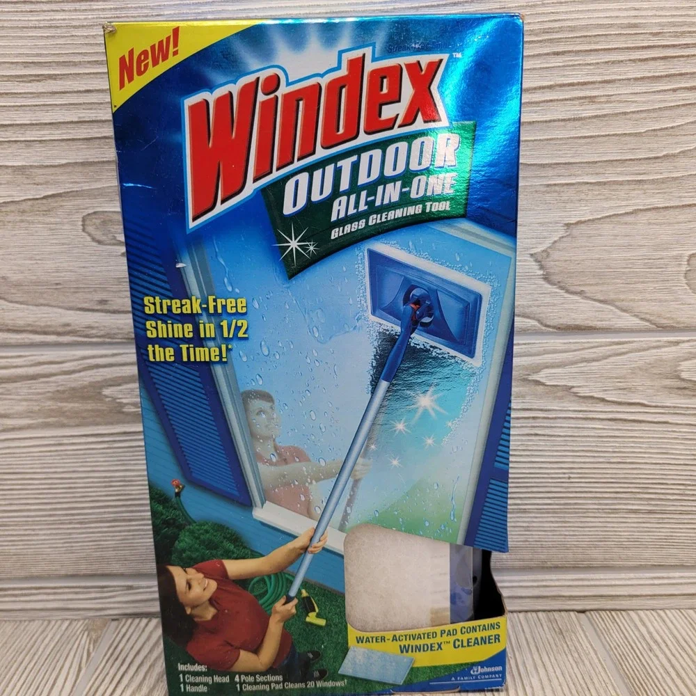 Windex Outdoor All In One Glass Cleaning Tool Telescoping Window Cleaner Sealed‎