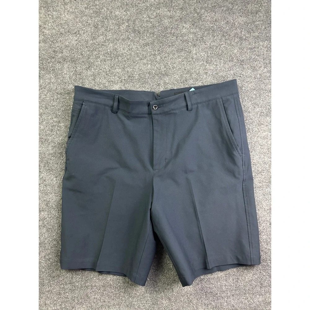 Dunning Golf Shorts Mens 36 Navy Blue Performance Stretch Flat Front