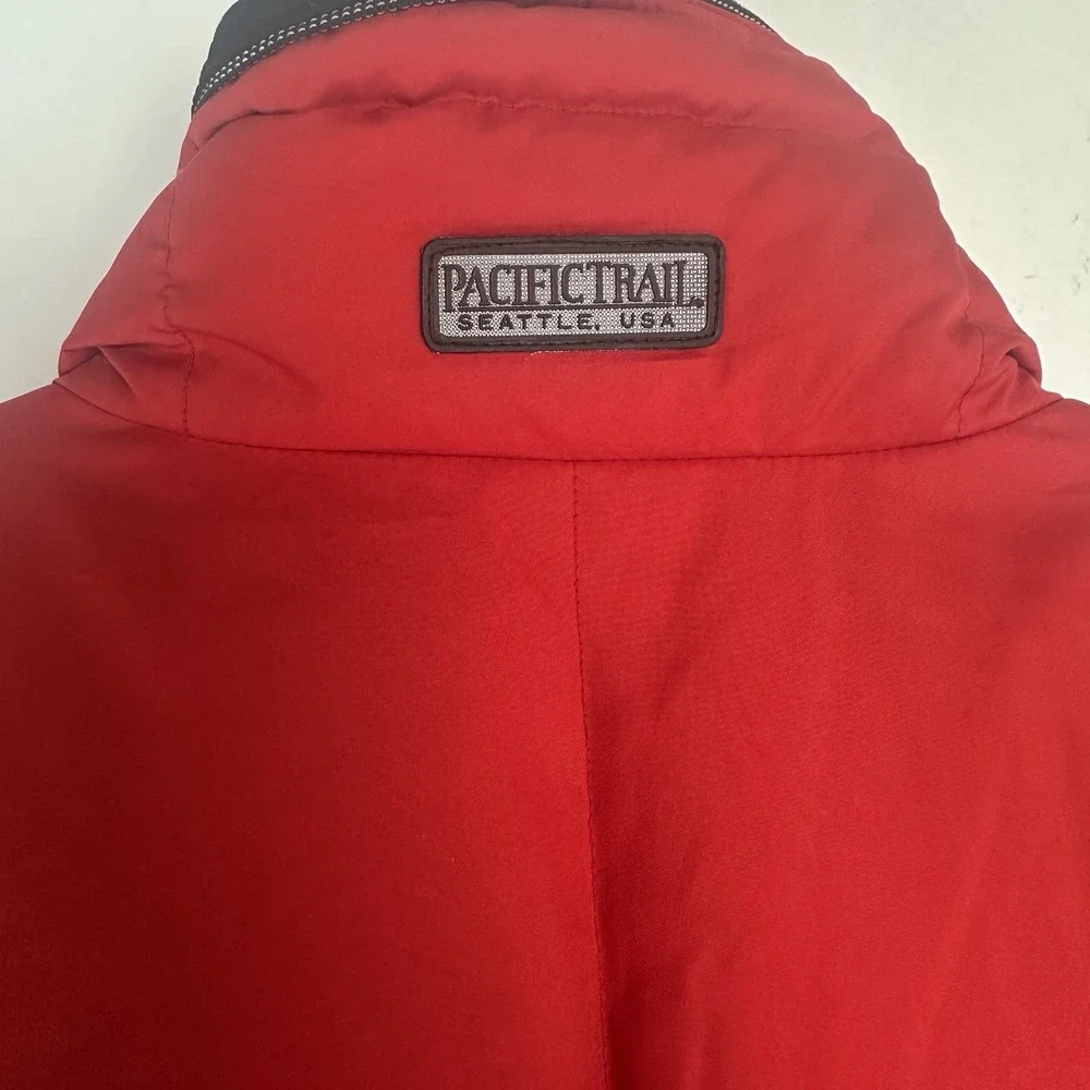 Pacific Trail Women's Puffer Coat Size Small Red Down Water Fowl Outdoors Winter