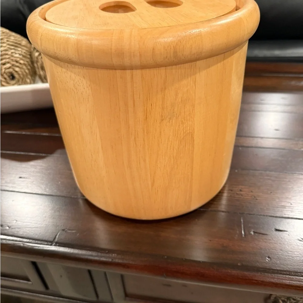 Vintage Ice Bucket wood made in Thailand