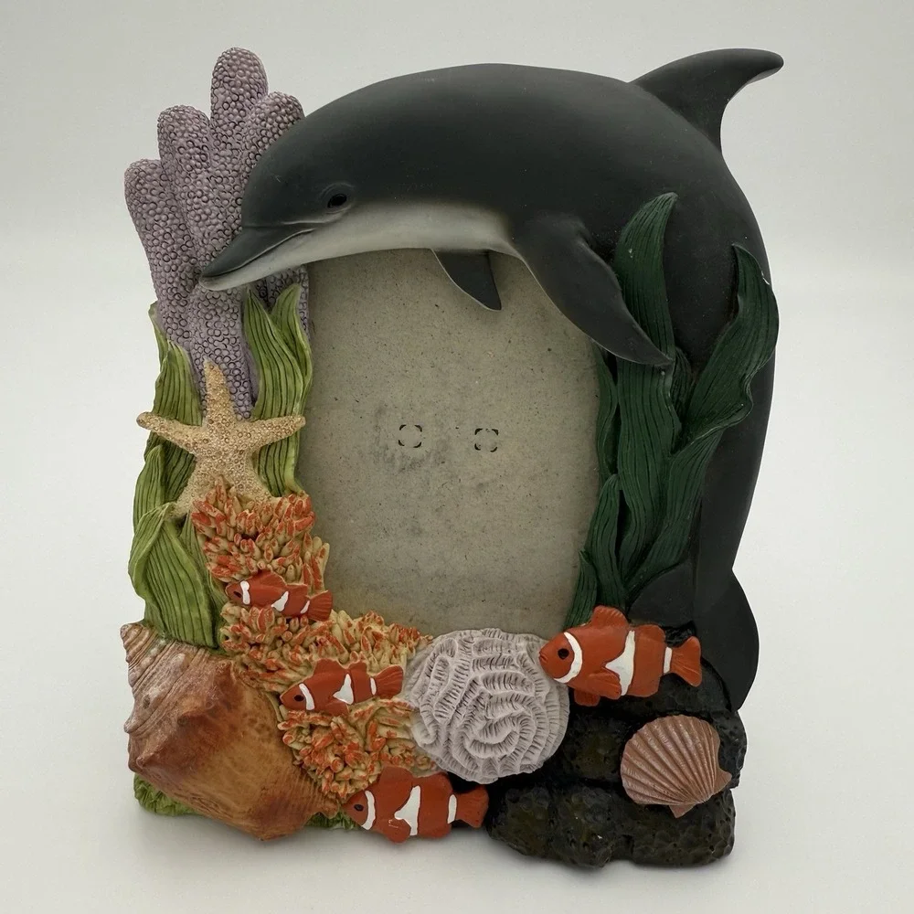 3D Dolphin Coral Reef Picture Frame Fish Nemo Souvenir‎ Beach 3.5