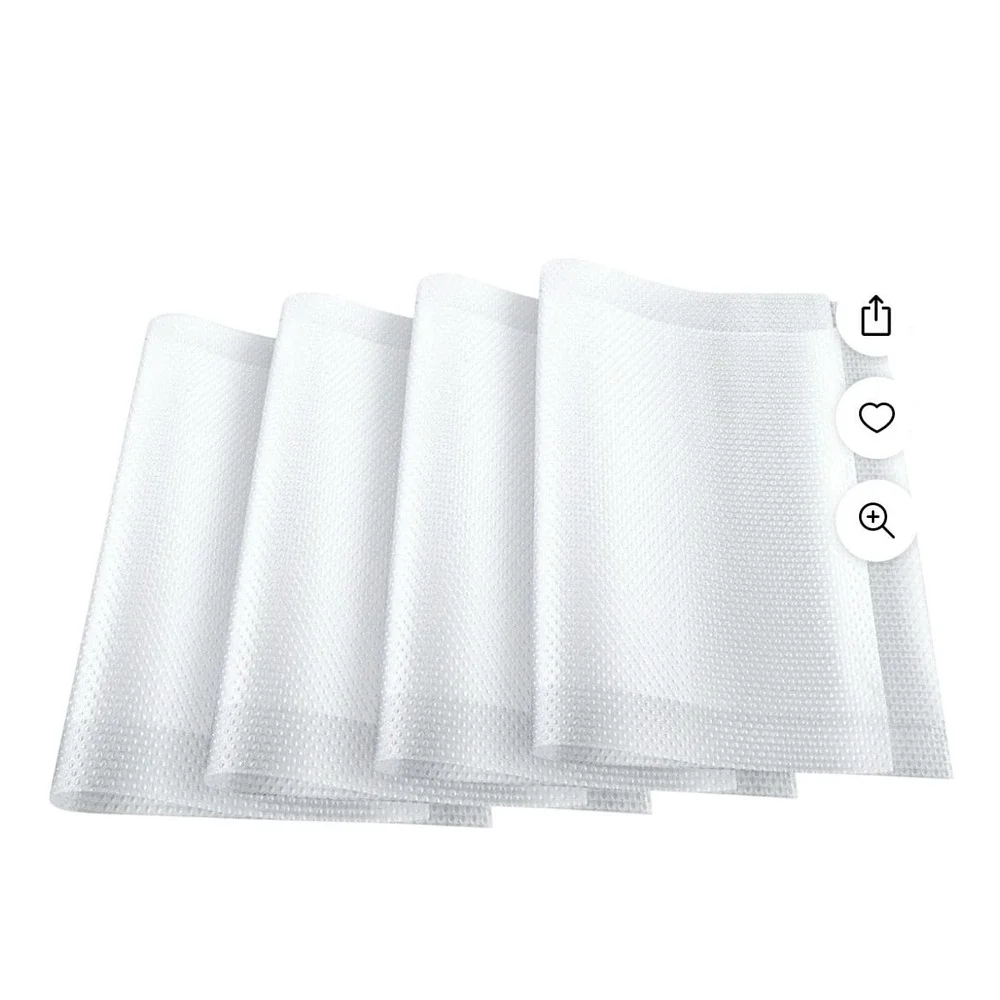 8 Pack Refrigerator Liners Waterproof Washable EVA Shelf Mats 17.7 x 12 Clear‎